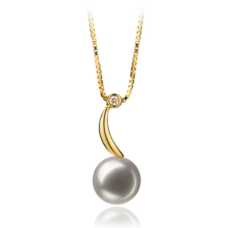 8-9mm AAA Quality Japanese Akoya Cultured Pearl Pendant in Sora White 8-9mm AAA Quality Japanese Akoya Cultured Pearl Pendant in Sora White