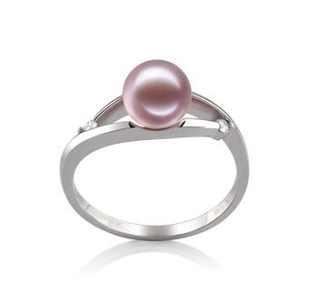 6-7mm AAAA Quality Freshwater Cultured Pearl Ring in Tanya Lavender