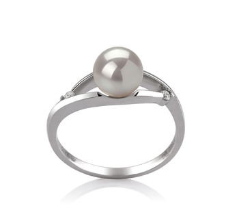 6-7mm AA Quality Japanese Akoya Cultured Pearl Ring in Tanya White 6-7mm AA Quality Japanese Akoya Cultured Pearl Ring in Tanya White
