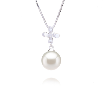 9-10mm AAAA Quality Freshwater Cultured Pearl Pendant in Taylor White 9-10mm AAAA Quality Freshwater Cultured Pearl Pendant in Taylor White