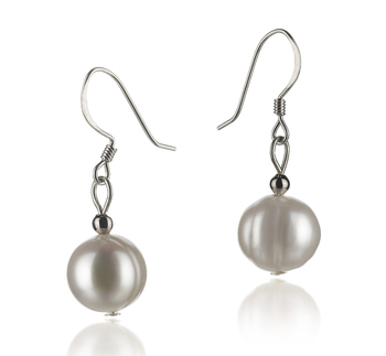 8-9mm A Quality Freshwater Cultured Pearl Earring Pair in Teresa White 8-9mm A Quality Freshwater Cultured Pearl Earring Pair in Teresa White