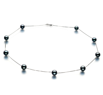 7-8mm AAA Quality Japanese Akoya Cultured Pearl Necklace in Tin Cup Black 7-8mm AAA Quality Japanese Akoya Cultured Pearl Necklace in Tin Cup Black
