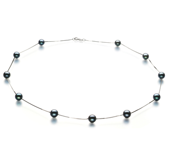 6-7mm AA Quality Japanese Akoya Cultured Pearl Necklace in Tin Cup Black 6-7mm AA Quality Japanese Akoya Cultured Pearl Necklace in Tin Cup Black
