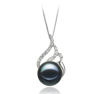 12-13mm AA Quality Freshwater Cultured Pearl Pendant in Tracy Black 12-13mm AA Quality Freshwater Cultured Pearl Pendant in Tracy Black