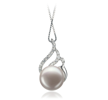 12-13mm AA Quality Freshwater Cultured Pearl Pendant in Tracy White 12-13mm AA Quality Freshwater Cultured Pearl Pendant in Tracy White