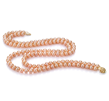 6-7mm AA Quality Freshwater Cultured Pearl Necklace in Ulrike Pink 6-7mm AA Quality Freshwater Cultured Pearl Necklace in Ulrike Pink