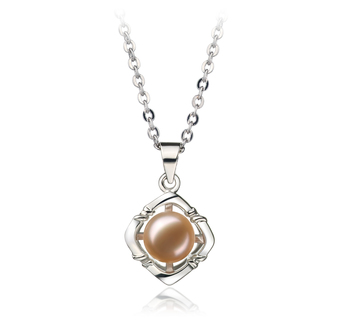 6-7mm AA Quality Freshwater Cultured Pearl Pendant in Vera Pink 6-7mm AA Quality Freshwater Cultured Pearl Pendant in Vera Pink