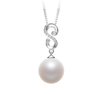 10-11mm AAAA Quality Freshwater Cultured Pearl Pendant in Virginia White 10-11mm AAAA Quality Freshwater Cultured Pearl Pendant in Virginia White