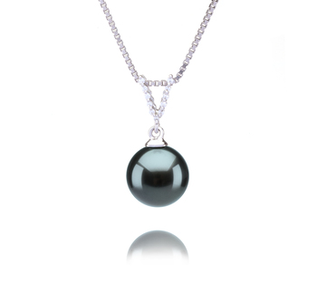 9-10mm AAA Quality Tahitian Cultured Pearl Pendant in Vondra Black 9-10mm AAA Quality Tahitian Cultured Pearl Pendant in Vondra Black