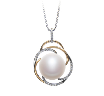 12-13mm AA Quality Freshwater Cultured Pearl Pendant in Zina White 12-13mm AA Quality Freshwater Cultured Pearl Pendant in Zina White